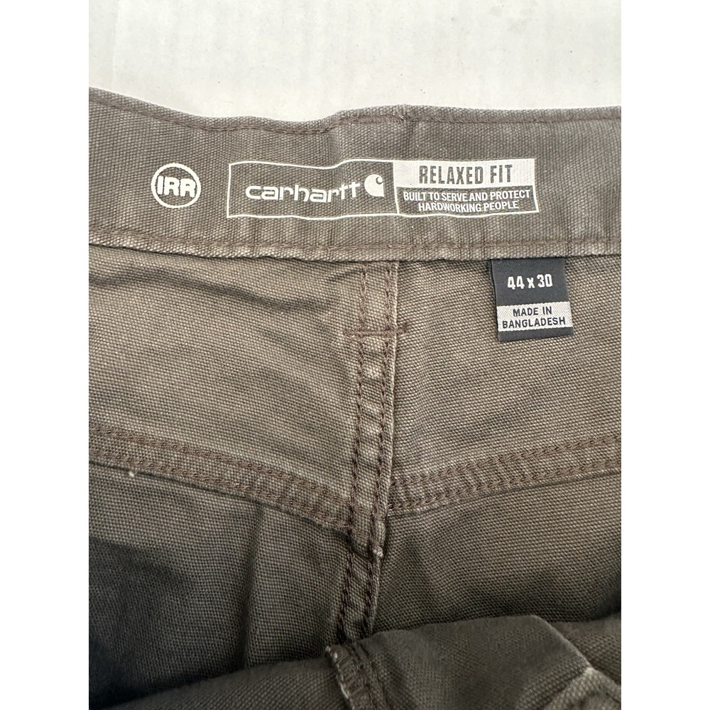 Carhartt Pants Brown Relaxed Fit Canvas Work Pants Mens Size 44 X 30 - Irregular - Picture 2 of 5